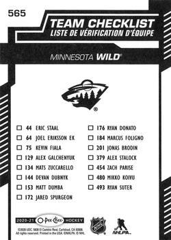 2020-21 O-Pee-Chee #565 Minnesota Wild Back