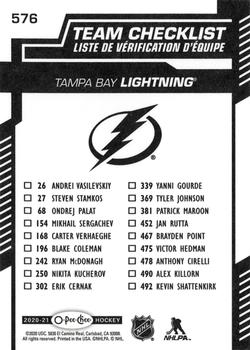 2020-21 O-Pee-Chee #576 Tampa Bay Lightning Back