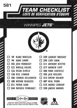 2020-21 O-Pee-Chee #581 Winnipeg Jets Back