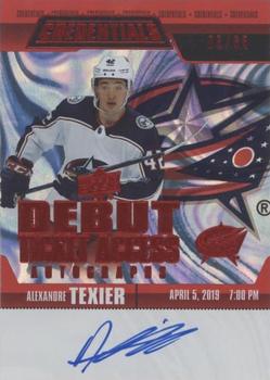 2019-20 Upper Deck Credentials - Debut Ticket Access Autographs Red #RTAA-AT Alexandre Texier Front