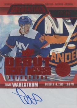 2019-20 Upper Deck Credentials - Debut Ticket Access Autographs Red #RTAA-OW Oliver Wahlstrom Front