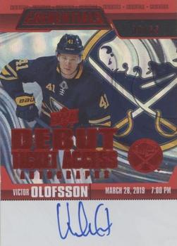 2019-20 Upper Deck Credentials - Debut Ticket Access Autographs Red #RTAA-VO Victor Olofsson Front