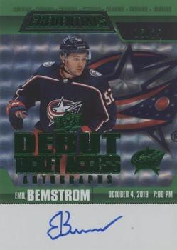 2019-20 Upper Deck Credentials - Debut Ticket Access Autographs Green #RTAA-BE Emil Bemstrom Front