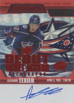 2019-20 Upper Deck Credentials - Debut Ticket Access Autographs Variant Red #RTAAV-AT Alexandre Texier Front