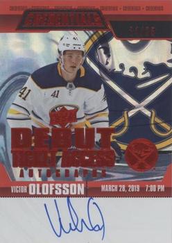 2019-20 Upper Deck Credentials - Debut Ticket Access Autographs Variant Red #RTAAV-VO Victor Olofsson Front