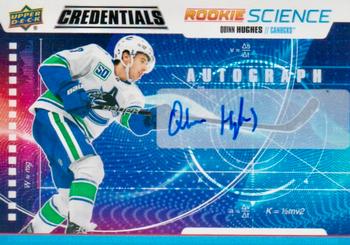 2019-20 Upper Deck Credentials - Rookie Science Autograph #RS-15 Quinn Hughes Front