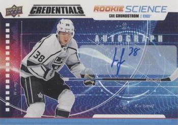 2019-20 Upper Deck Credentials - Rookie Science Autograph #RS-16 Carl Grundstrom Front