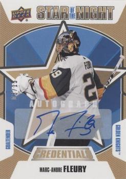 2019-20 Upper Deck Credentials - Star of the Night Autographs #1S-06 Marc-Andre Fleury Front
