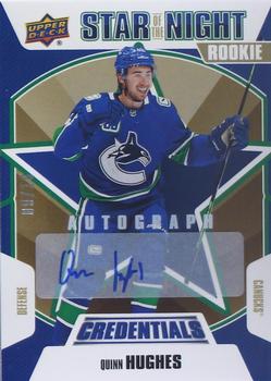 2019-20 Upper Deck Credentials - Star of the Night Autographs #1S-10 Quinn Hughes Front