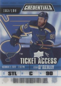 2019-20 Upper Deck Credentials - Ticket Access Acetate #TA-RO Ryan O'Reilly Front