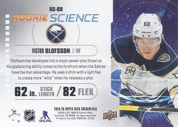 2019-20 Upper Deck Credentials - Rookie Science #RS-09 Victor Olofsson Back
