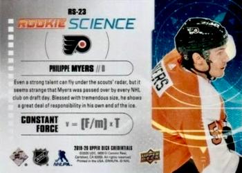 2019-20 Upper Deck Credentials - Rookie Science #RS-23 Philippe Myers Back