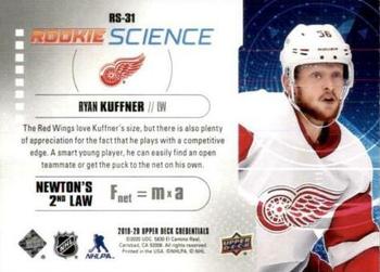 2019-20 Upper Deck Credentials - Rookie Science #RS-31 Ryan Kuffner Back
