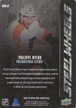2019-20 Upper Deck Credentials - Steel Wheels #SW-6 Philippe Myers Back