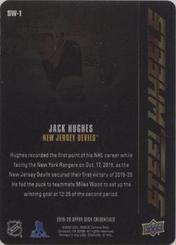 2019-20 Upper Deck Credentials - Steel Wheels Gold #SW-1 Jack Hughes Back