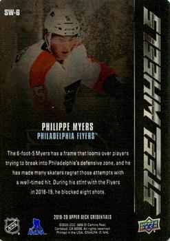 2019-20 Upper Deck Credentials - Steel Wheels Gold #SW-6 Philippe Myers Back