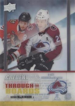 2019-20 Upper Deck Credentials - Through the Boards #TTB-6 Nathan MacKinnon Front