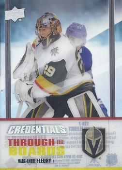 2019-20 Upper Deck Credentials - Through the Boards #TTB-7 Marc-Andre Fleury Front