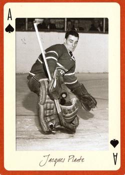 2005 Hockey Legends Montreal Canadiens Playing Cards #A♠ Jacques Plante Front