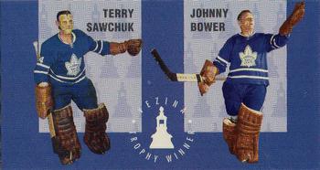 1994-95 Parkhurst Tall Boys 1964-65 - Trophy Winners #TW-4 Terry Sawchuk / Johnny Bower Front