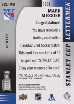 2019-20 SP Game Used - Stanley Cup Letterman Patches #SCL-MM-S Mark Messier Back