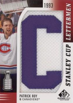 2019-20 SP Game Used - Stanley Cup Letterman Patches #SCL-PR-C Patrick Roy Front