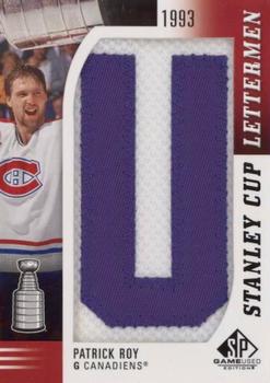2019-20 SP Game Used - Stanley Cup Letterman Patches #SCL-PR-U Patrick Roy Front