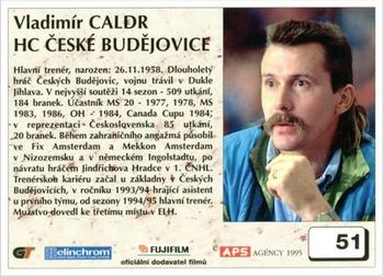 1995-96 APS Extraliga (Czech) #51 Vladimir Caldr Back
