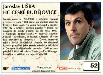 1995-96 APS Extraliga (Czech) #52 Jaroslav Liska Back
