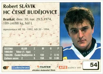 1995-96 APS Extraliga (Czech) #54 Robert Slavik Back