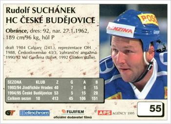 1995-96 APS Extraliga (Czech) #55 Rudolf Suchanek Back