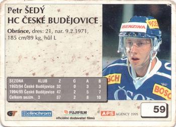 1995-96 APS Extraliga (Czech) #59 Petr Sedy Back