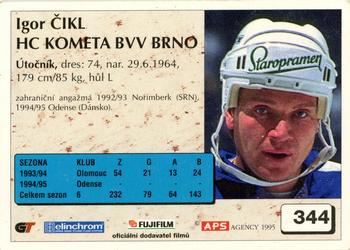 1995-96 APS Extraliga (Czech) #344 Igor Cikl Back