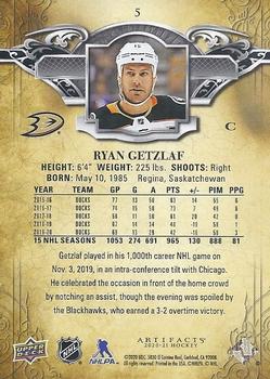 2020-21 Upper Deck Artifacts #5 Ryan Getzlaf Back