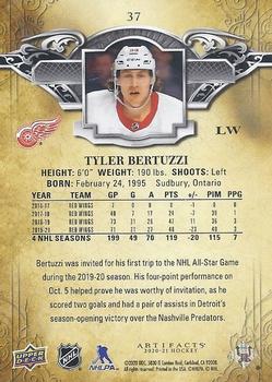 2020-21 Upper Deck Artifacts #37 Tyler Bertuzzi Back