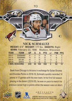 2020-21 Upper Deck Artifacts #93 Nick Schmaltz Back