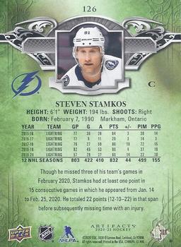 2020-21 Upper Deck Artifacts #126 Steven Stamkos Back