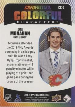 2019-20 Upper Deck Credentials - Colorful Characters #CC-5 Sean Monahan Back