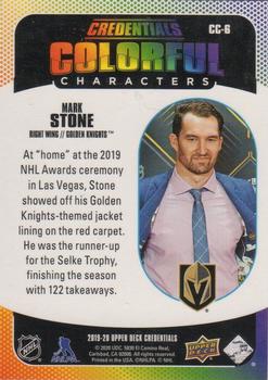 2019-20 Upper Deck Credentials - Colorful Characters #CC-6 Mark Stone Back