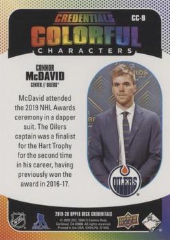 2019-20 Upper Deck Credentials - Colorful Characters #CC-9 Connor McDavid Back