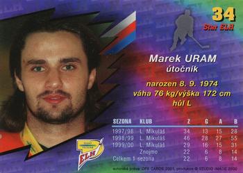 2000-01 Czech OFS - Star Emerald #34 Marek Uram Back