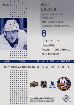 2019-20 SP Game Used - New Grooves Achievement #NG-6 Noah Dobson Back