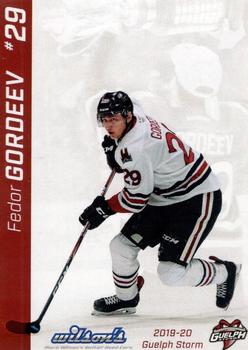 2019-20 Guelph Storm (OHL) Limited Edition Set 1 #NNO Fedor Gordeev Front