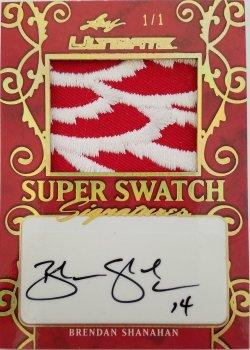 2019-20 Leaf Ultimate - Ultimate Super Swatch Signatures - Gold #SSS-BS1 Brendan Shanahan Front