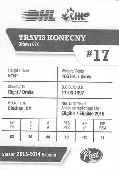2014-15 Post CHL #NNO Travis Konecny Back