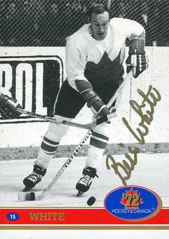 1991-92 Future Trends Canada ’72 - Gold Paint Autographs Swirl #15 Bill White Front