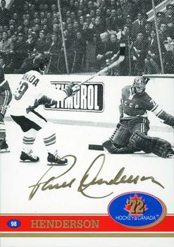 1991-92 Future Trends Canada ’72 - Gold Paint Autographs Swirl #98 Paul Henderson Front