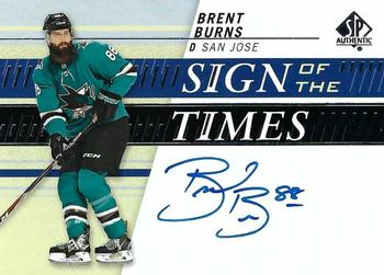 2019-20 SP Authentic - Sign of the Times #SOTT-BU Brent Burns Front
