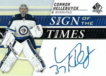 2019-20 SP Authentic - Sign of the Times #SOTT-CH Connor Hellebuyck Front