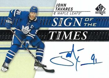 2019-20 SP Authentic - Sign of the Times #SOTT-JT John Tavares Front